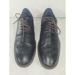 Cole Haan Mens Williams Black Leather Cap Toe Oxford Dress Shoes Size 11